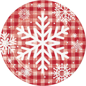 Bulk Pack of 16 Let It Snow Dinner Plate