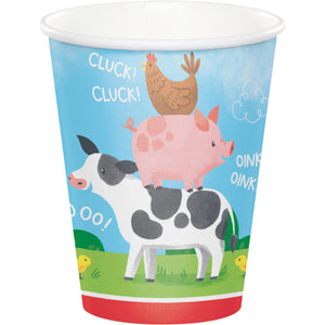 Bulk Pack of 16 Farm Animals Hot/Cold Cup 9Oz