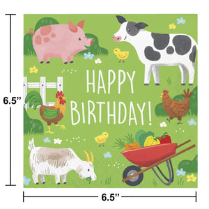 Farm Animals Birthday Party Kit for 8 (46 Total Items)