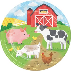 Bulk Pack of 16 Farm Animals Dinner Plate