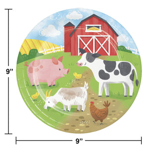 Farm Animals Birthday Party Kit for 8 (46 Total Items)