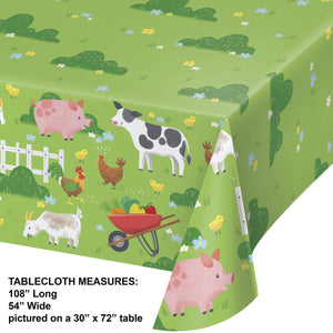 Bulk Pack of 2 Farm Animals Tablecover 54" x 102"