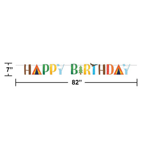 Bulk Pack of 2 Outdoor Adventure Letter Banner w/ Ribbon