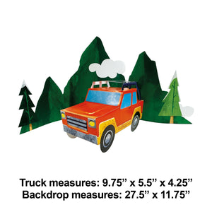 Bulk Pack of 2 Outdoor Adventure Centerpiece 3D Jeep