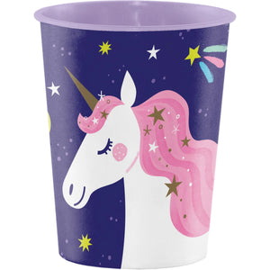 Bulk Pack of 4 Unicorn Galaxy Plastic Keepsake Cup 16Oz