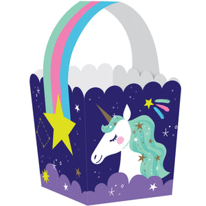 Bulk Pack of 16 Unicorn Galaxy Treat Box w/ Handle