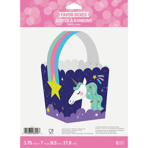 Bulk Pack of 16 Unicorn Galaxy Treat Box w/ Handle