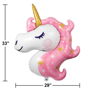 Bulk Pack of 2 Unicorn Galaxy Metallic Balloon Unicorn