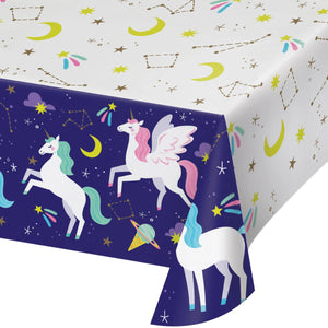 Bulk Pack of 2 Unicorn Galaxy Tablecover 54" x 102"