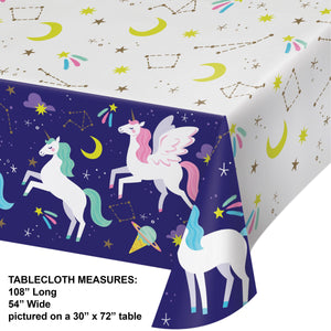 Bulk Pack of 2 Unicorn Galaxy Tablecover 54" x 102"