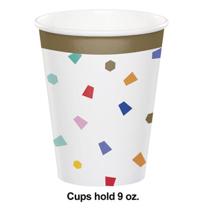 Bulk Pack of 16 Birthday Confetti Hot/Cold Cup 9Oz