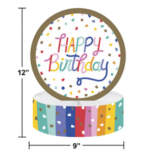 Bulk Pack of 2 Birthday Confetti Honeycomb Centerpiece