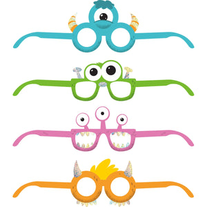 Bulk Pack of 8 Monsters Paper Glasses