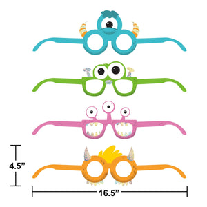 Bulk Pack of 8 Monsters Paper Glasses