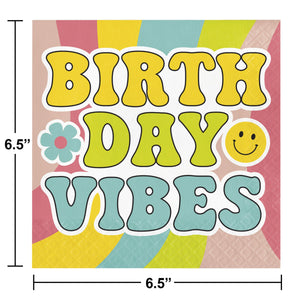 Flower Power 46 Piece Birthday Party Kit for 8