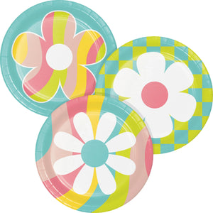 Flower Power 46 Piece Birthday Party Kit for 8