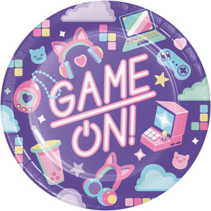 Bulk Pack of 16 Gamer Girl Dinner Plate