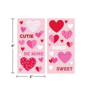 Bulk Pack of 24 Valentines Day Stickers