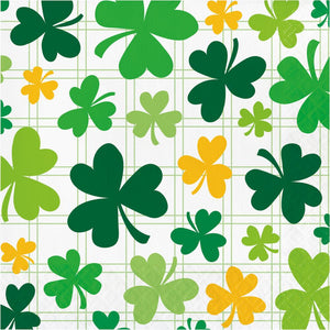 Bulk Pack of 32 Shamrock & Roll 2 Ply Luncheon Napkin