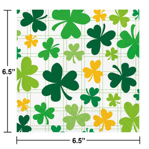 Bulk Pack of 32 Shamrock & Roll 2 Ply Luncheon Napkin