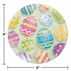 Bulk Pack of 16 Eggsciting Easter 8.75" Dinner Plate