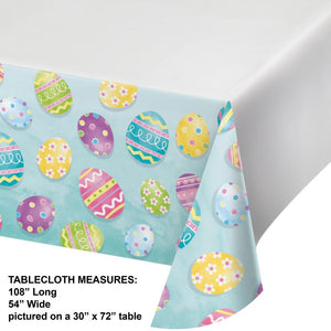 Bulk Pack of 2 Eggsciting Easter Paper Tablecover, 54"x102"