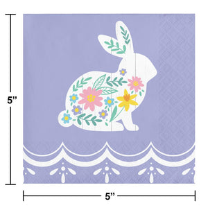 Bulk Pack of 48 Easter Elegance Beverage Napkin