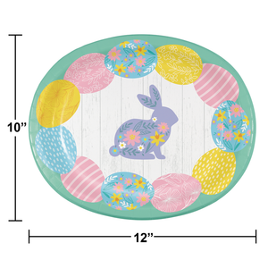 Easter Elegance Paper Oval Platter (8/Pkg)