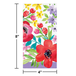 Bulk Pack of 32 Spring Poppies Guest Towel