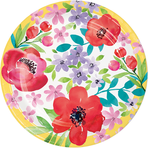 Spring Poppies Paper Dinner Plate (8/Pkg)