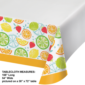 Bulk Pack of 2 Tutti Frutti Paper Tablecover, 54"x102"