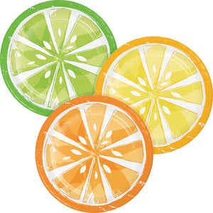 Bulk Pack of 24 Tutti Frutti Paper 7" Dessert Plate