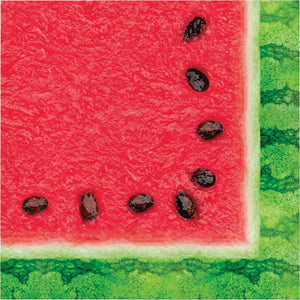 Bulk Pack of 32 Watermelon Wow 2 Ply Luncheon Napkin