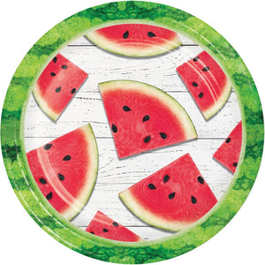 Bulk Pack of 24 Watermelon Wow Paper 7" Dessert Plate