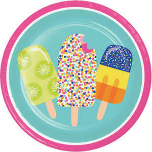 Bulk Pack of 24 Summer Sweets Paper 7" Dessert Plate