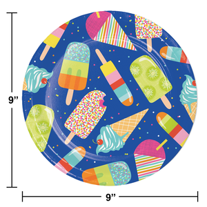 Bulk Pack of 16 Summer Sweets Paper 9" Dinner Plate