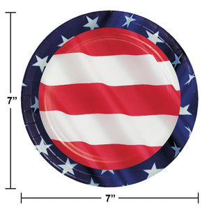 Stars and Stripes 6.75 Inch Dessert Plate (8/Pkg)