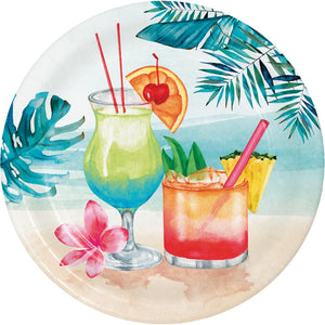 Bulk Pack of 16 Summer Breeze Paper 9" Dinner Plate