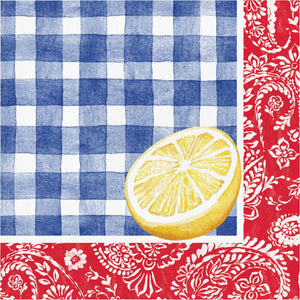 Bulk Pack of 32 Picnic Paisley & Plaid 2 Ply Luncheon Napkin