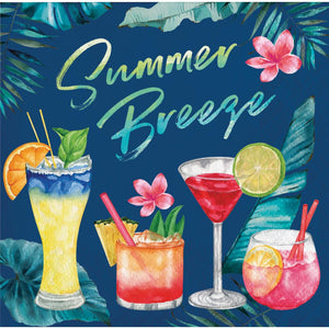 Bulk Pack of 48 Summer Breeze Beverage Napkin