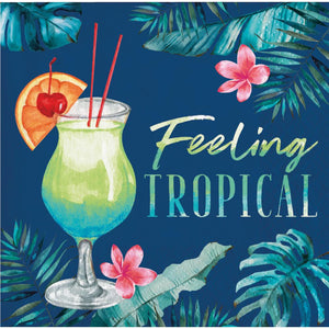 Bulk Pack of 48 Summer Breeze Feeling Tropical Beverage Napkin