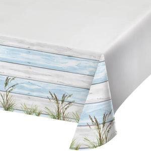 Bulk Pack of 2 Seaside Summer Paper Tablecover, 54"x102"