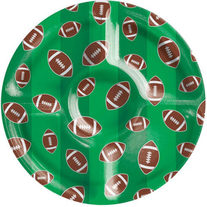 Football Plastic Compartment Tray (1 per Pkg) by Creative Converting