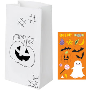 Bulk Pack of 16 Halloween Paper Treat Bag