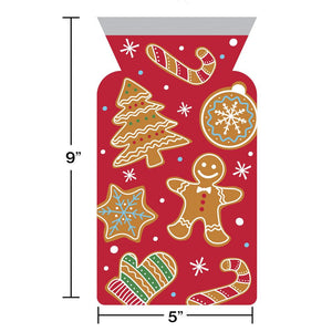 Bulk Pack of 24 Christmas Gingerbread Cello Bag w/Zipper