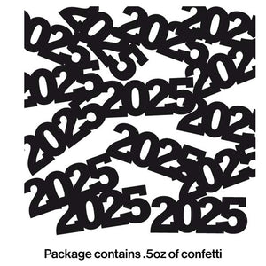 Bulk Pack of 3 "2025" Confetti Black, 0.5 oz/Pack