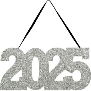 "2025" Glitter Hanging Sign (1 per Pkg) by Creative Converting