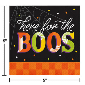 Bulk Pack of 48 Retro Halloween Beverage Napkin