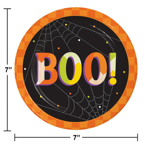 Bulk Pack of 24 Retro Halloween Luncheon Plate