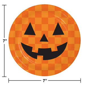 Bulk Pack of 24 Retro Halloween Luncheon Plate